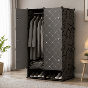 Armoire Rangement Vêtements 8 Cubes – Penderie Plastique Modulable