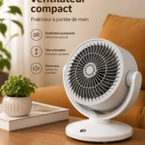 Ventilateur de Bureau Rechargeable